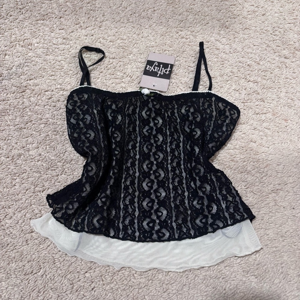 Black Lace Women's Top
